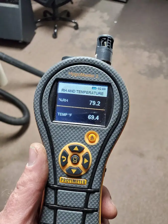 Moisture meter humidity assessment for Fire & Smoke Damage Restoration in Angleton